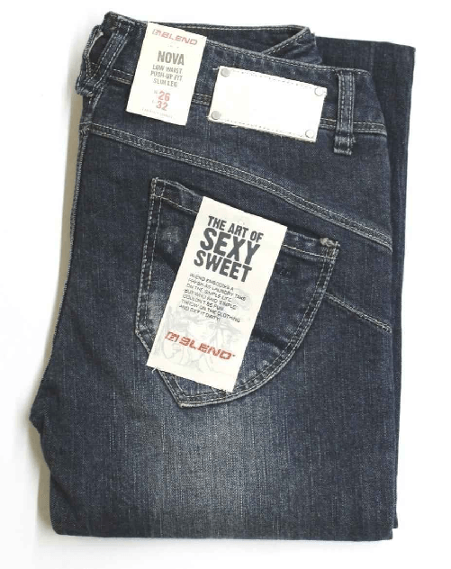 BLEND PANTALONE JEANS DONNA BLEND 653911 6115 867 COTONE ORIGINALE NEW Colore Blu,Taglia US 26