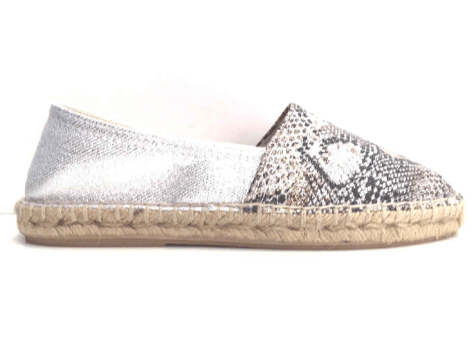 AGORA SCARPE SANDALI SANDALO ESPADRILLAS DONNA AGORA CORDURA 9073 ORIGINALE PE Colore Argento,Taglia 37