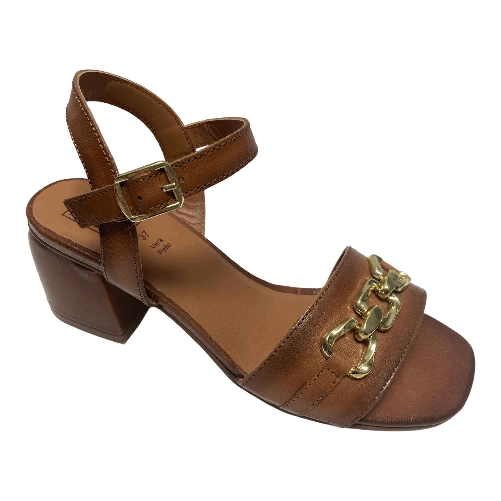 RAME SCARPE SANDALI SANDALO TACCO DONNA RAME SON 06 PELLE MARRONE ORIGINALE PE 2024 Colore Marrone,Taglia 38