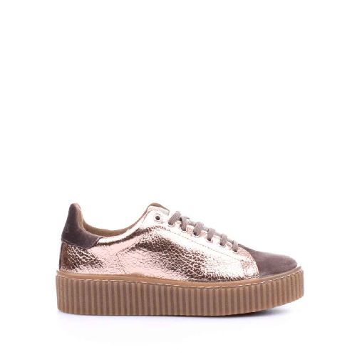 GUESS SCARPE SNEAKERS CASUAL DONNA GUESS FLDEN3LEL12 BEIGE BRONZO LAMINATO AI NUOVO Colore Beige,Taglia 37