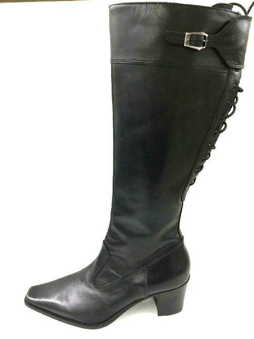 NERO GIARDINI SCARPE STIVALI TRONCHETTO DONNA NERO GIARDINI 00610 NERO PELLE AI NUOVO Colore Nero,Taglia 35