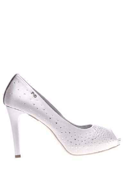 NERO GIARDINI SCARPE DECOLTE DONNA NERO GIARDINI P615370DE RASO 700 ORIGINALE PE NEW Colore Argento,Taglia 39