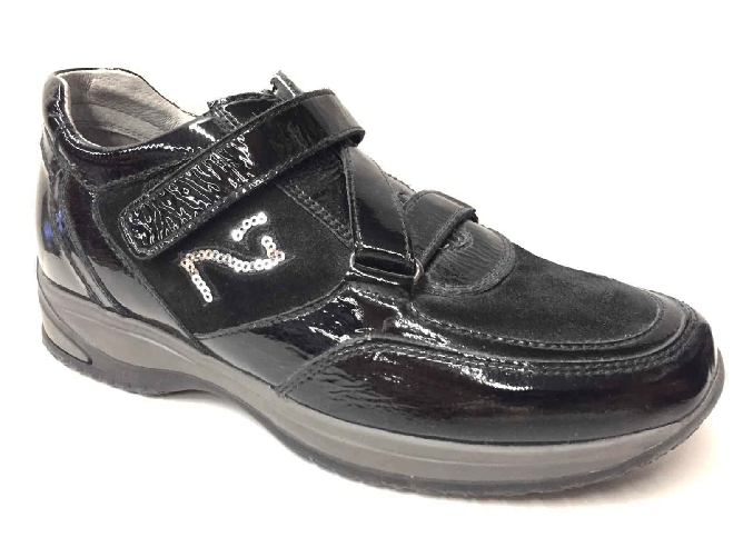 NERO GIARDINI SCARPE SNEAKERS BAMBINA NERO GIARDINI A134435F 100 PELLE ORIGINALE AI NEW Colore Nero,Taglia 35