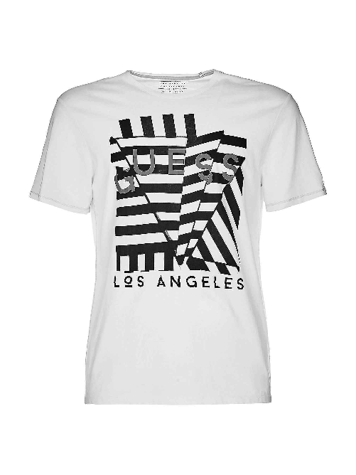 GUESS MAGLIA T SHIRT MAGLIE UOMO GUESS M61I18I3Z00 A009 COTONE ORIGINALE PE NEW Colore Bianco,Taglia XS