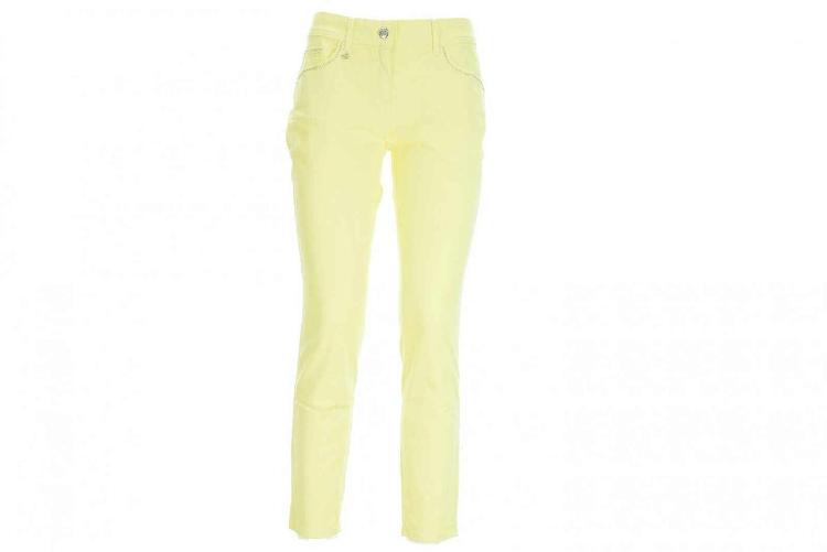 NERO GIARDINI PANTALONE PANTALONI DONNA NERO GIARDINI P764730D 698 ORIGINALE PE NEW Colore Giallo,Taglia 24