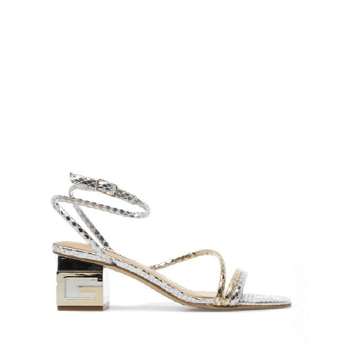 GUESS SCARPE SANDALO SANDALI DONNA GUESS FL6MCRPEL03 PLATINO ORIGINALE PE 2021 NEW Colore Oro,Taglia 35