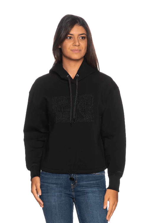 CALVIN KLEIN JEANS MAGLIA FELPA DONNA CALVIN KLEIN JEANS J20J214212 BAE COTONE NERO ORIGINALE AI Colore Nero,Taglia M