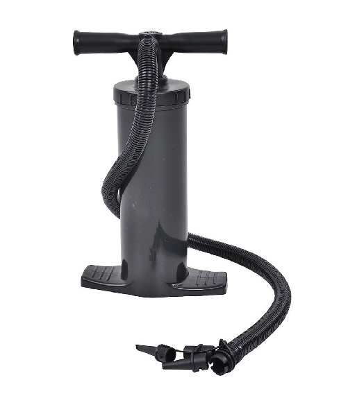 Pompa Manuale A Doppia Azione 38x22x10cm Nero 2x1500cc Con Adattatori Universali -