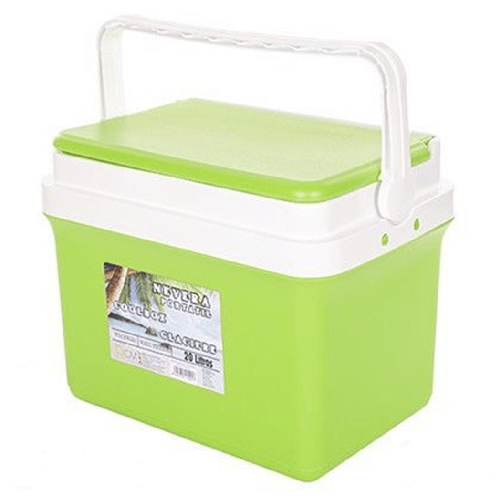 TrAdE Shop Traesio Frigo Borsa Termica Verde Portatile Con Coperchio Piatto Da 20 Lt Con Maniglia 017089 -
