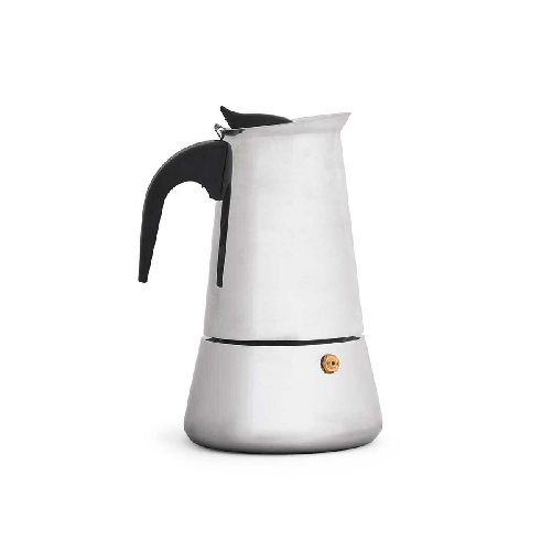 Kinvara Caffettiera Italiana Kinvara S12AA-9T Nero Argentato Acciaio 9 Tazze