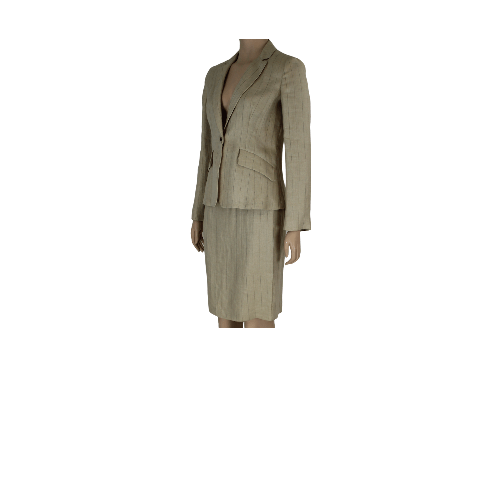 LINEAEMME TAILLEUR ABITO VESTITO DONNA LINEAEMME SCHIO 30531425 02 BEIGE LINO ESTIVO PE Colore Beige,Taglia IT 44