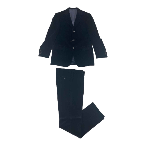 DUCA VISCONTI COMPLETO ABITO GIACCA PANTALONE UOMO DUCA VISCONTI 5VE4659 COTONE NERO ORIGINALE Colore Nero,Taglia IT 48