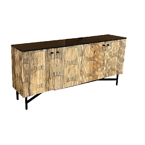Home ESPRIT Credenza Home ESPRIT Marmo Acacia 175 x 40 x 76 cm