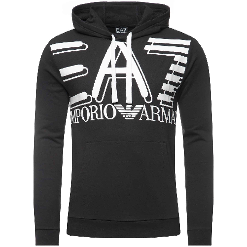 EA7 EMPORIO ARMANI MAGLIA FELPA UOMO EA7 EMPORIO ARMANI 3HPM28 PJ05Z COTONE 1200 ORIGINALE PE Colore Nero,Taglia S