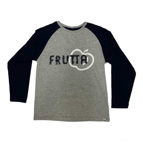 FRUTTA T-SHIRT CASUAL UOMO FRUTTA M4T638J 653 GRIGIO MELANGE CHIARO MANICHE LUNGHE PE Taglia M,Colore Grigio