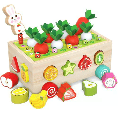 ODG Gioco Educativo in Legno Orto ad Incastri con Frutta e Verdura ODG1087