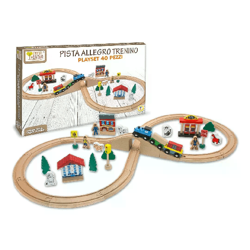 Teorema Giocattoli Teorema Treno Pista Otto in Legno 40502