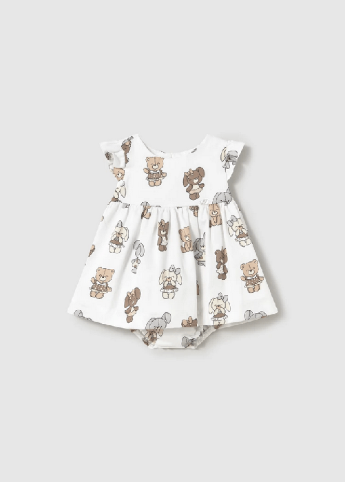 MAYORAL ABITO VESTITO MUTANDINA NEONATA MAYORAL 1869 01869 38 BIANCO ORIGINALE PE 2025 Colore Bianco,Taglia 12 mesi