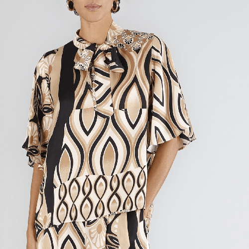 CAFèNOIR MAGLIA BLUSA CAMICIA DONNA CAFE NOIR CAFENOIR C7JC0189 BEIGE ORIGINALE PE 2025 Colore Marrone,Taglia M