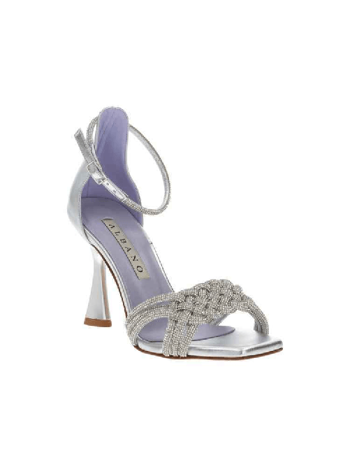 ALBANO SCARPE SANDALO CERIMONIA DECOLTE TACCO DONNA ALBANO 3266 SILVER ORIGINAL PE 2023 Colore Argento,Taglia 39