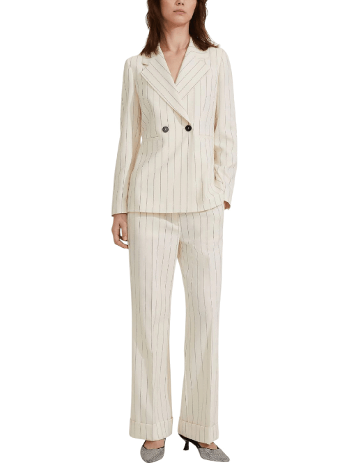 EMME MARELLA COMPLETO GIACCA PANTALONE DONNA EMME MARELLA AGRA 25150910212 ORIGINAL PE 2025 Colore Bianco,Taglia IT 42