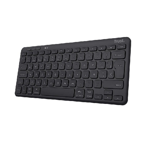 Trust Lyra tastiera Ufficio USB + RF Wireless + Bluetooth QWERTY Spagnolo Nero Trust Tastiera Wireless Trust 25059 Qwerty in Spagnolo Nero
