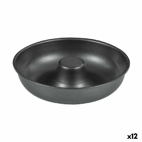 Stampo da Forno Quttin Ciambelle Acciaio al carbonio Nero Ø 21 cm 21 x 5 cm (12 Unità)