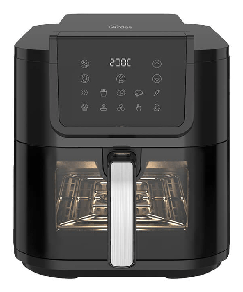 Ardes ARFRYA08LV friggitrice Singolo 8 L Indipendente 1700 W Friggitrice ad aria calda Nero, Argento