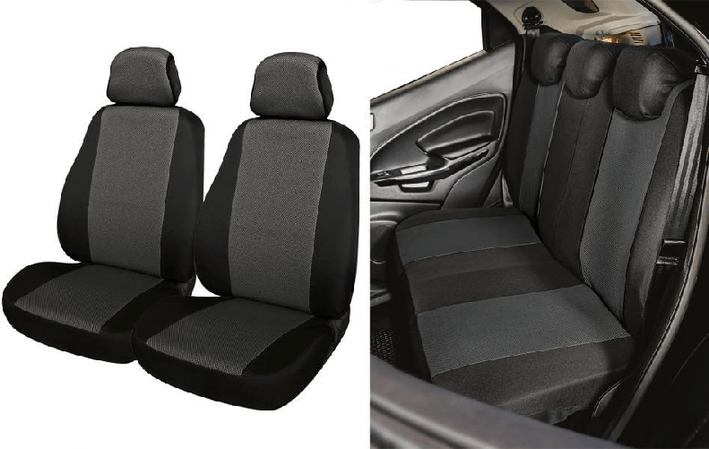 Cora Manufacturing Serie completa coprisedili Fast&Smart tg. speciale tess. misto cotone antracite/nero