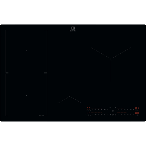 Electrolux Serie 700 KIS82453I Nero Da incasso 77 cm Piano cottura a induzione 4 Fornello(i)