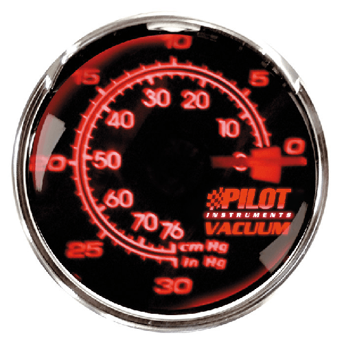 Pilot Vacuometro - Ø 2” (52 mm) - Smoke 3D