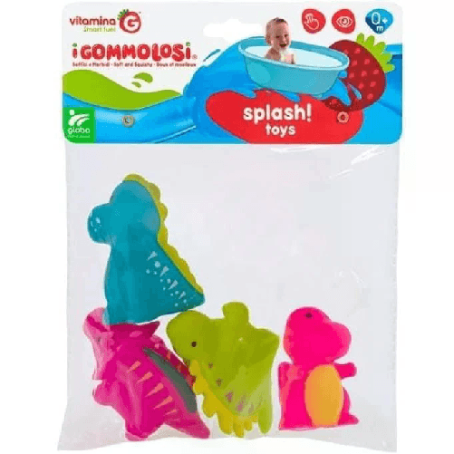 Globo Gommolosi Dinosauri 4 Pezzi