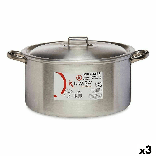 Kinvara Casseruola con coperchio Kinvara 100012 Argentato 15 L (3 Unità)
