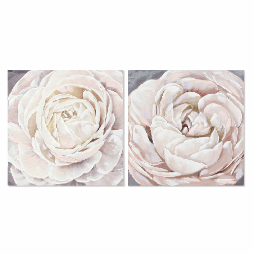 DKD Home Decor Quadro DKD Home Decor Fiore (80 x 3 x 80 cm) (2 Unità)