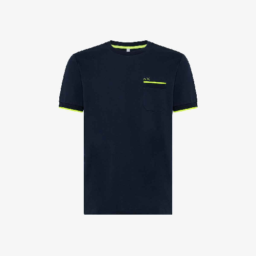SUN68 MAGLIA T SHIRT MAGLIE SUN68 SUN 68 T32117 COTONE 07 BLU ORIGINALE PE 2022 Colore Blu,Taglia 3XL