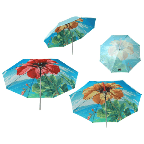 BigBuy Outdoor Ombrellone Ø 240 cm SPF50+ Fiore
