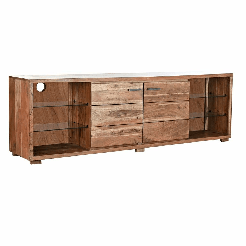 DKD Home Decor Mobile TV DKD Home Decor Marrone 200 x 40 x 63 cm Cristallo Acacia