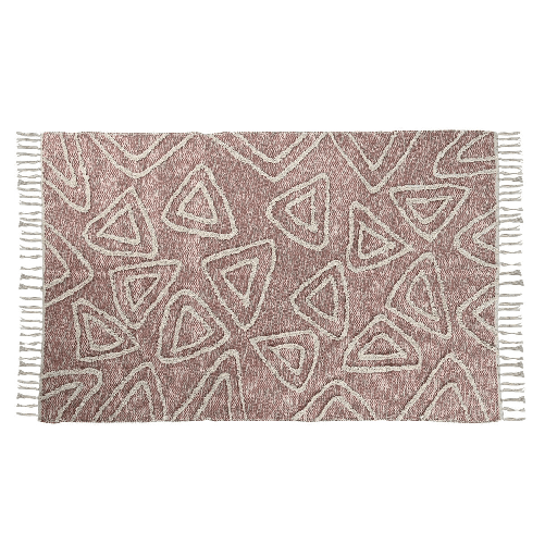 DKD Home Decor Tappeto DKD Home Decor Rosa Terracotta Bianco Frange Città (120 x 180 x 1 cm)