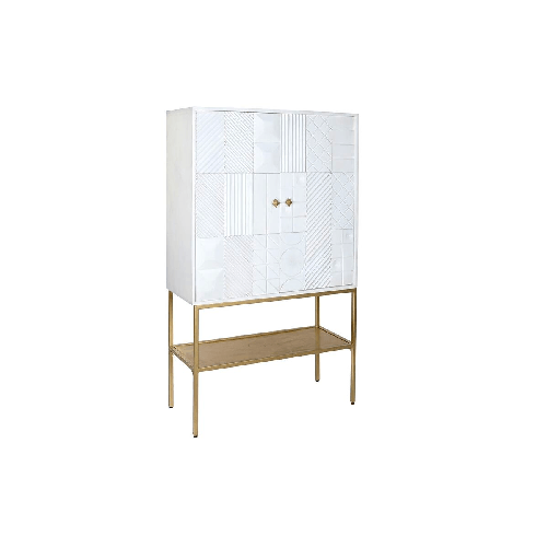 Dkd Home Decor Credenza DKD Home Decor Bianco Dorato Metallo Legno di mango 91 x 44 x 152 cm DKD Home Decor Credenza DKD Home Decor Dorato Metallo Bia