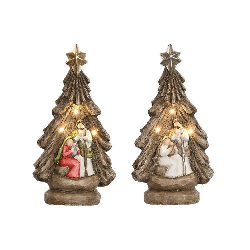 Home ESPRIT Presepe di Natale Home ESPRIT Verde Grigio Magnesio 23 x 13,5 x 45 cm (2 Unità)
