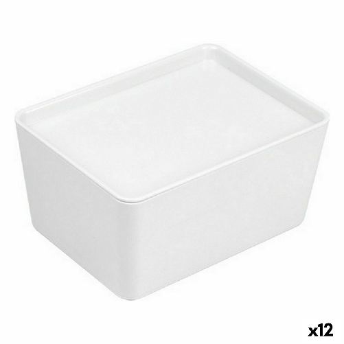 Confortime Scatola per Sistemare Impilabile Confortime Con coperchio 17,5 x 13 x 8,5 cm (12 Unità)