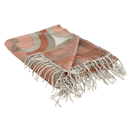 Home Esprit Copriletti Home ESPRIT Multicolore Rosa 130 x 170 cm Home ESPRIT Coperta Home ESPRIT Rosa Acrilico 130 x 170 cm