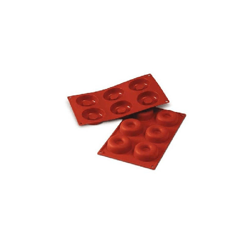 SILIKOMART STAMPO SAVARIN 6 Cavit 7cm Classic Terracotta Silicone