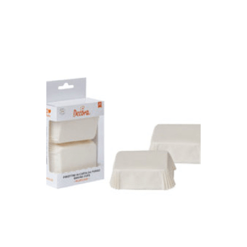 Decora 0339880 stampo da forno Tazze per cupcake/muffin 36 pz DECORA CONFEZIONE 36 PIROTTINI CARTA PLUMCAKE 80x50 Bianco
