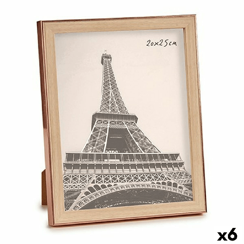 Cornice Portafoto Gift Decor Marrone Rame Vetro polipropilene (6 Unità)