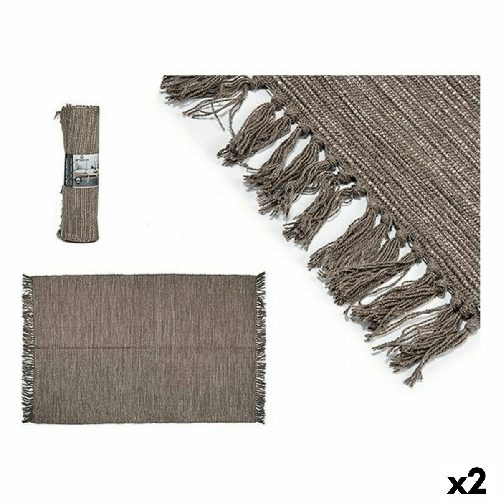 Tappeto Marrone 120 x 80 x 1 cm (2 Unità)