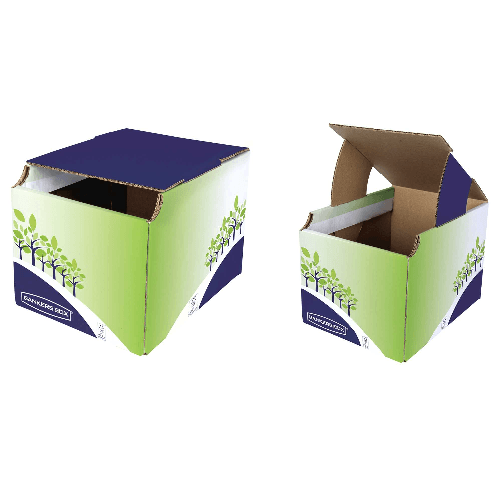 Fellowes 8049301 bidone per la spazzatura Rettangolare Cartoncino Blu, Verde, Bianco FELLOWES Cestino riciclo da scrivania 24,8x23,5x31,4cm Fellowes