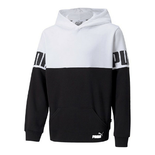 Puma Felpa senza Cappuccio Uomo Puma Colorblock Bianco