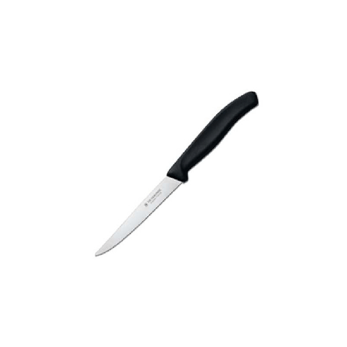 COLTELLO BISTECCA LISCIO Classic 12cm Nero Acciaio inox