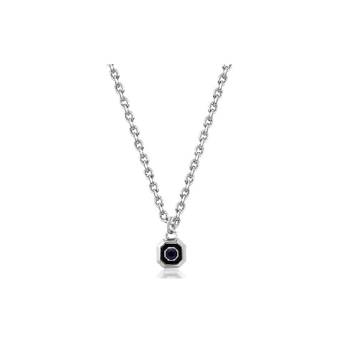 SAGAPO COLLANA Snap ACCIAIO CRISTALLO NERO